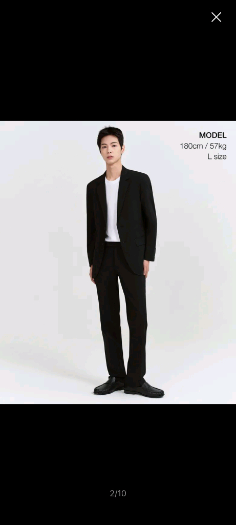 [새상품] 무신사스탠다드 - 쿨탠다드 릴렉스드 베이식 블레이저 [블랙 L] 이미지