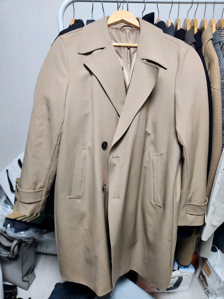 지오지아 오버핏 싱글 트렌치코트 이미지