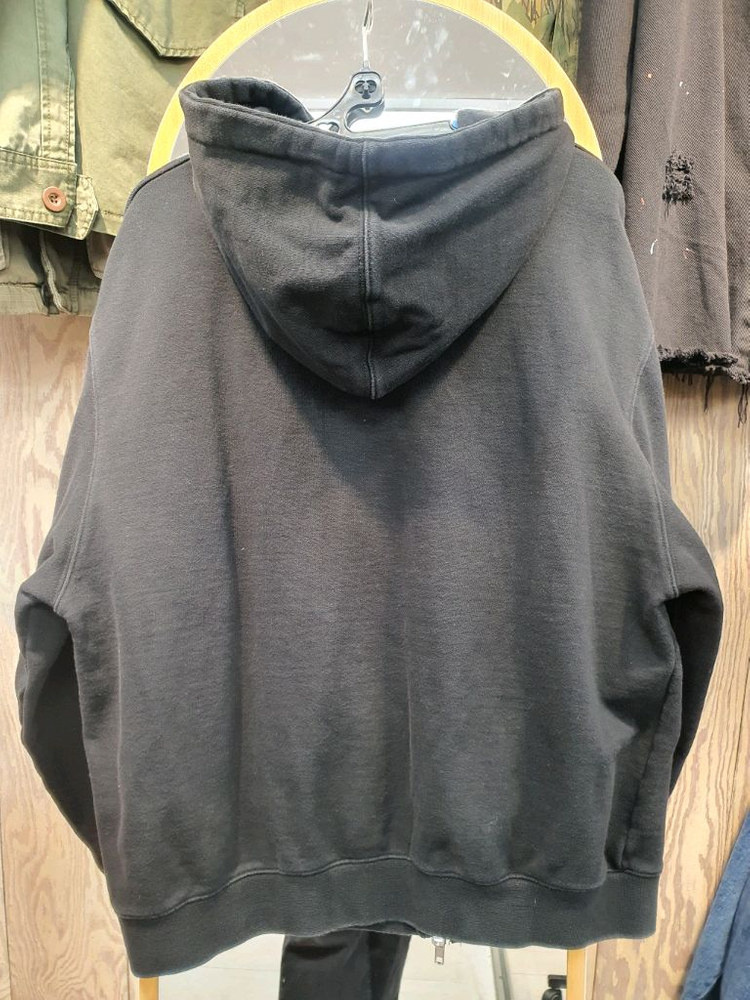 [L] 우알롱 시그니처 로고 후드 집업 블랙 이미지