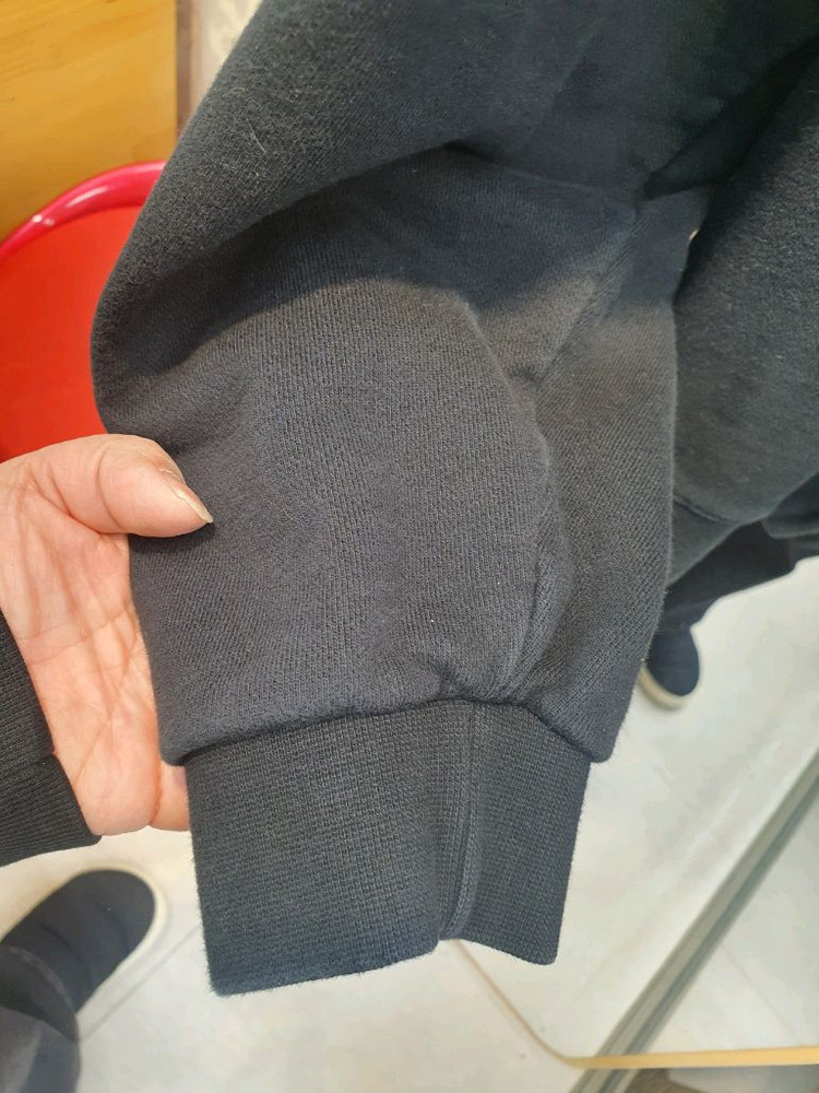 [L] 우알롱 시그니처 로고 후드 집업 블랙 이미지