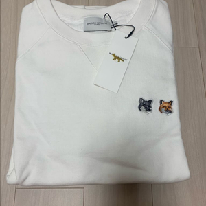 메종 메종키츠네 더블폭스 맨투맨 화이트 S 새상품 이미지