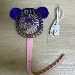 시계형 목걸이형 휴대용 손목 미니 선풍기 새상품 이미지