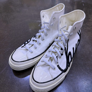 컨버스 척테일러 70 하이 자수 레터링 화이트 블랙 260 이미지