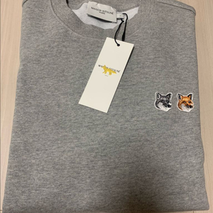 메종 메종키츠네 더블폭스 맨투맨 그레이 L 새상품 이미지