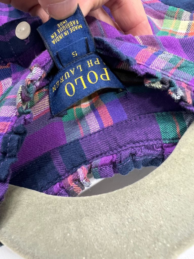 폴로 5 체크 블라우스 키즈 110 여아 110 이미지