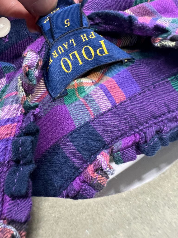 폴로 5 체크 블라우스 키즈 110 여아 110 이미지