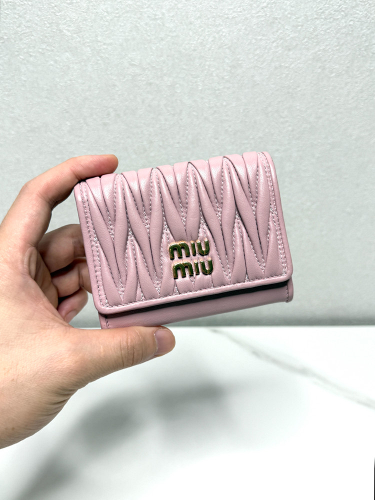 (정품/A+)미우미우 마테라쎄 카드지갑 핑크 이미지