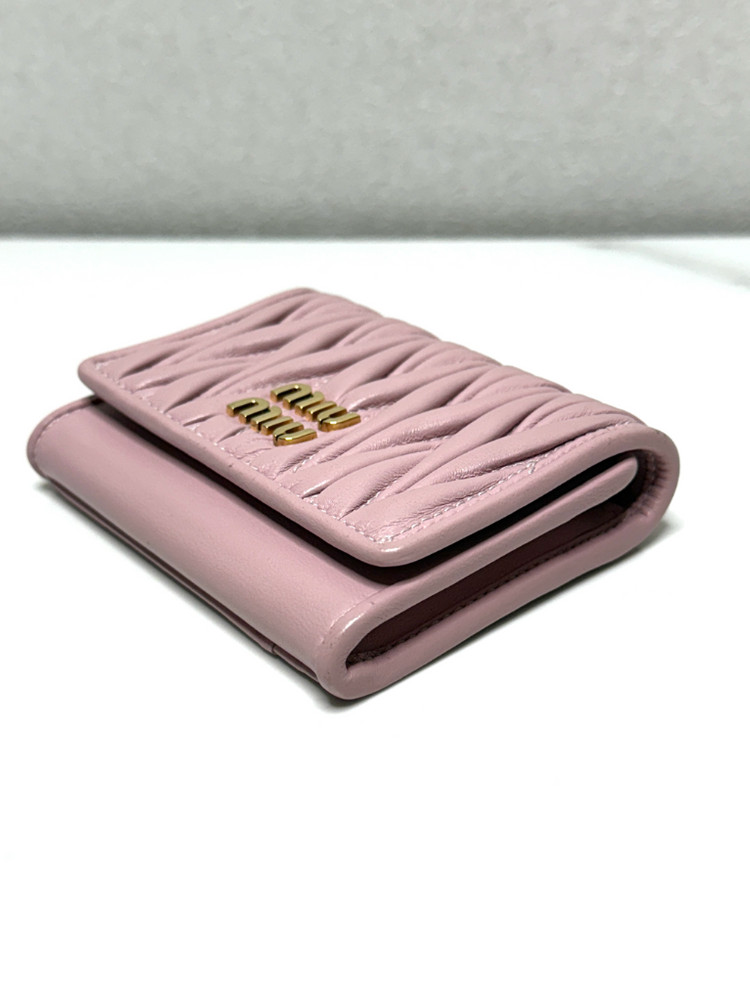 (정품/A+)미우미우 마테라쎄 카드지갑 핑크 이미지