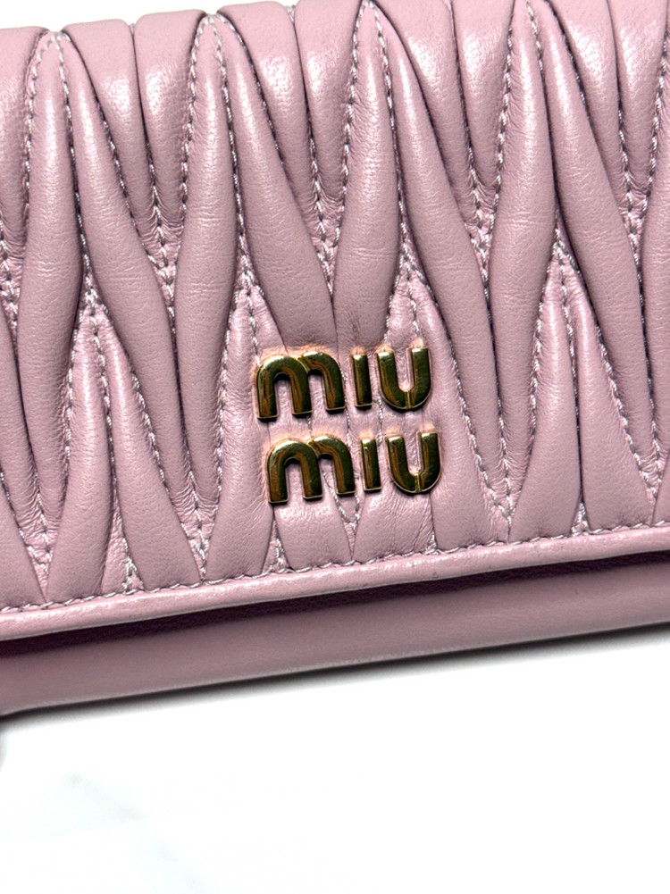 (정품/A+)미우미우 마테라쎄 카드지갑 핑크 이미지