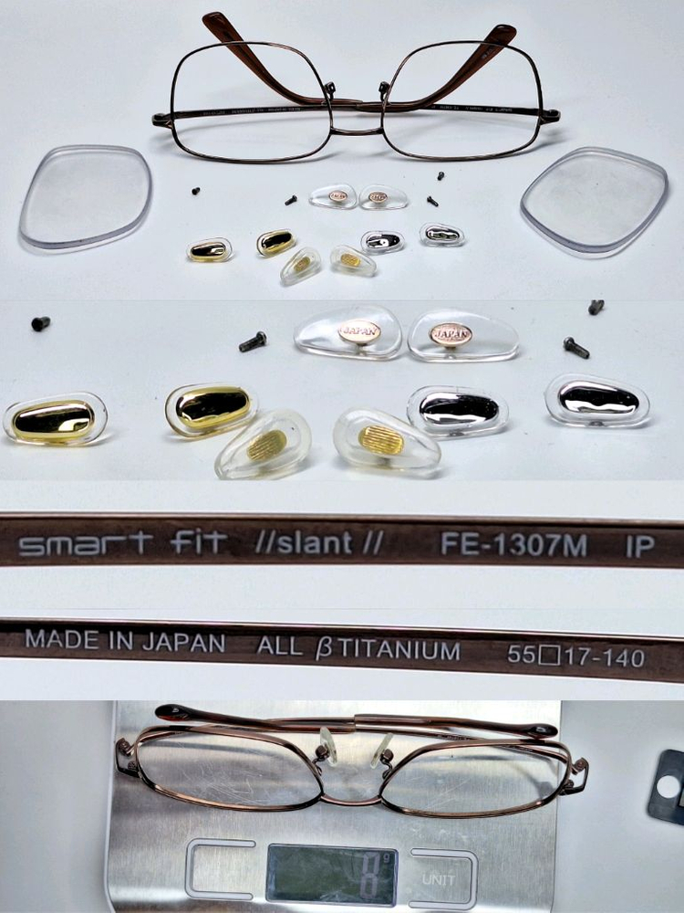 Smart Fit FE-1307M 베타 티타늄 이온도금 안경테 비즈니스 스퀘어/프리미엄 일본 사바에 하우스브랜드 이미지