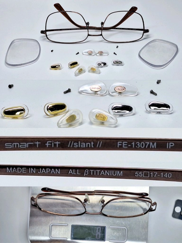 Smart Fit FE-1307M 베타 티타늄 이온도금 안경테 비즈니스 스퀘어/프리미엄 일본 사바에 하우스브랜드 이미지