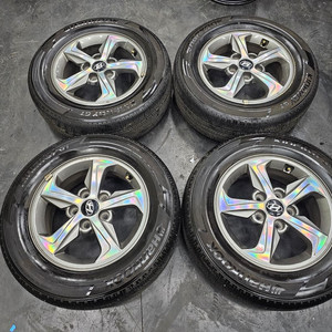 #아반떼 AD 15인치 중고 휠타이어 세트 팝니다 195 65 15 이미지