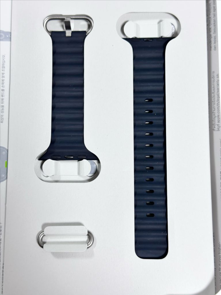 애플워치 미드나이트, 내추럴티타늄 오션밴드 이미지