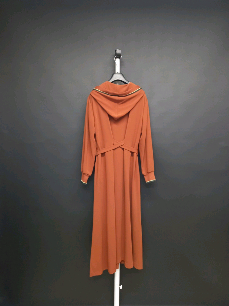 발렌시아 춘하추 쉬폰 후드 맥시 롱 원피스 F 44-66 이미지