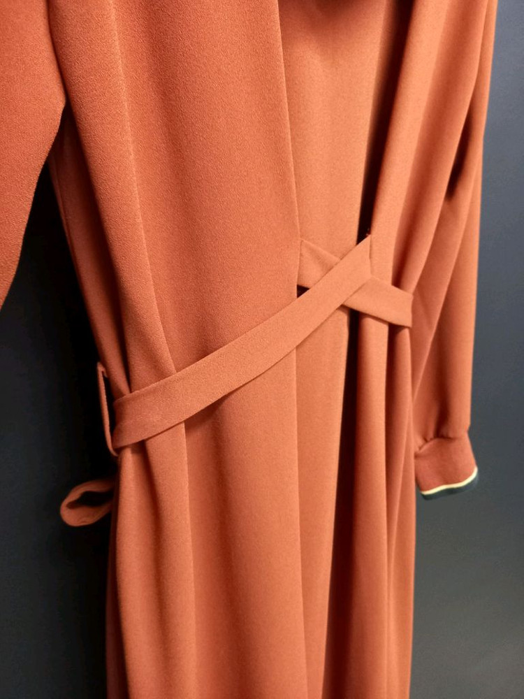 발렌시아 춘하추 쉬폰 후드 맥시 롱 원피스 F 44-66 이미지