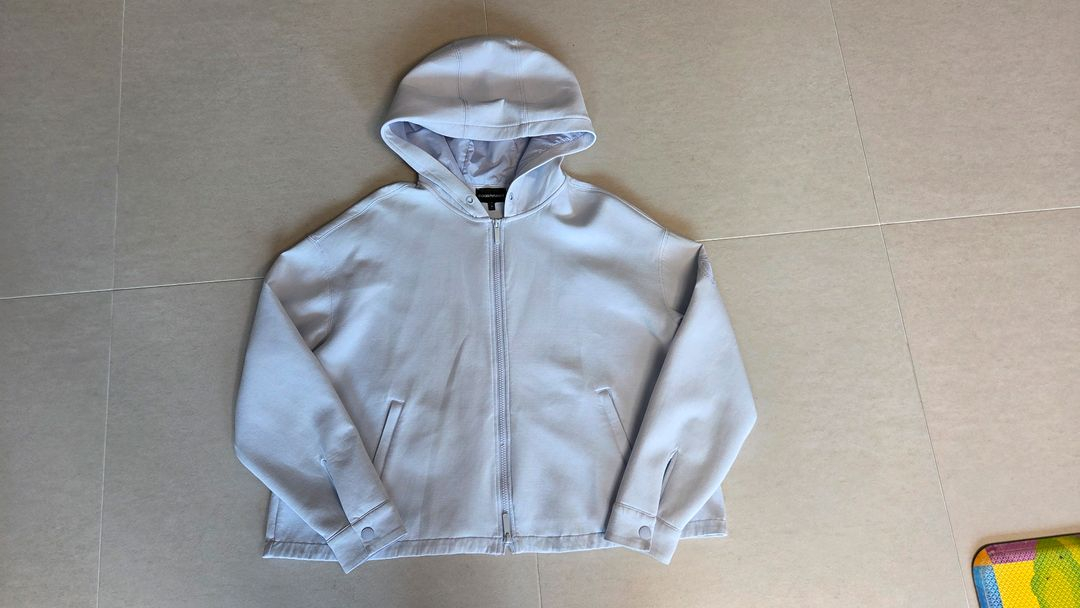 엠포리오 아르마니 오버핏 이글 로고 후드 집업 이미지