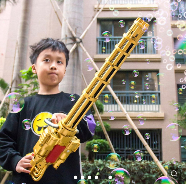 [새제품] 자동 버블건 비눗방울총 바주카포 대형비눗방울 이미지