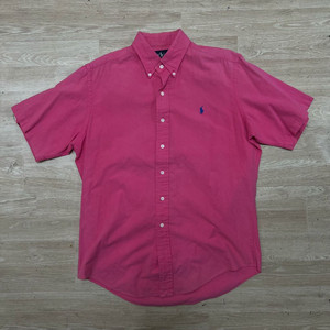 폴로 랄프로렌 여성 스몰포니 버튼다운 반팔 셔츠 [핑크] M/95 이미지