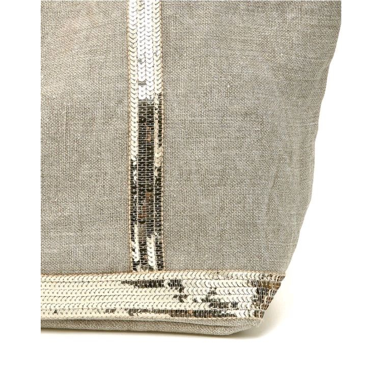 (새상품)바네사브루노 오트밀컬러 리넨 카바스백 L사이즈 이미지