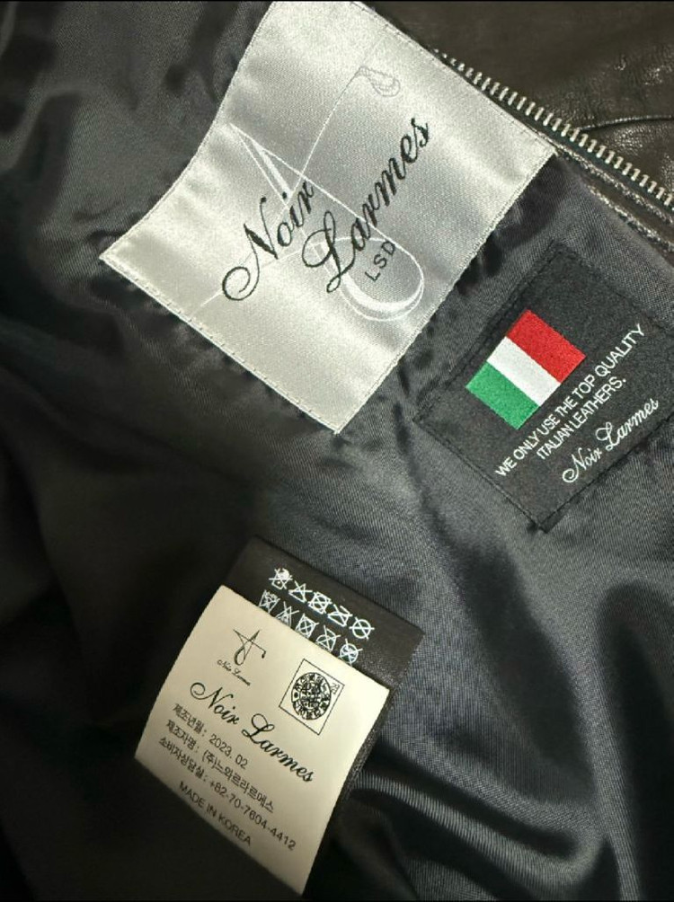 느와르라르메스 세미오버 블루종 가죽자켓 46 이미지