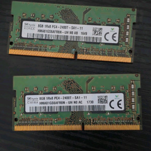 하이닉스 DDR4 노트북용 램 8기가 2장 일괄 이미지