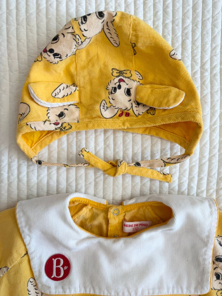 베베드피노 토끼 바디수트 모자 세트 100 이미지