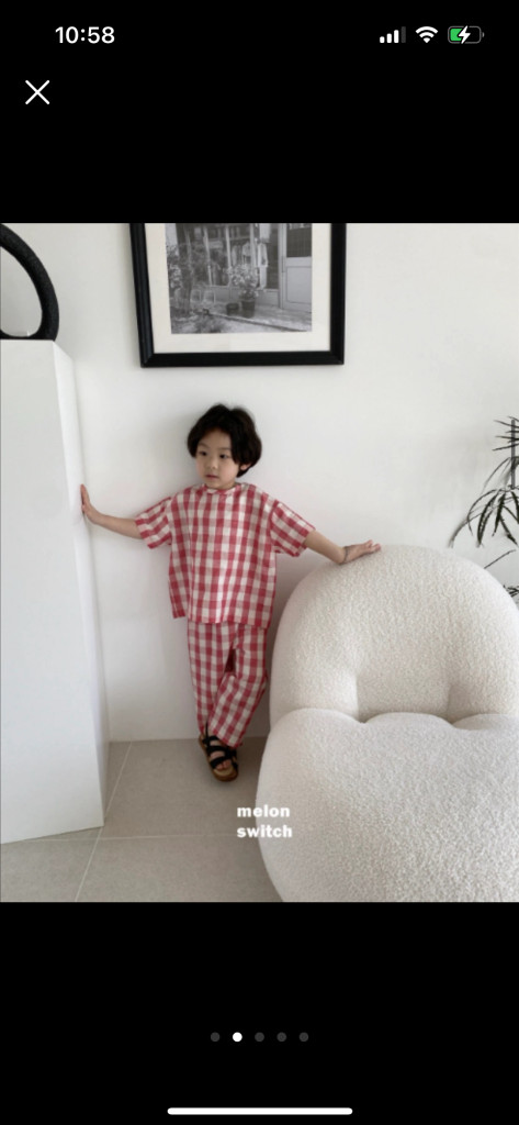 메론스위치 상하복세트 체크상하복 아동상하복 유아상하복 11호 이미지