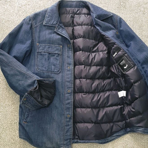 시스템옴므 세미워싱 데님 구스다운 셔츠자켓 판매해요 이미지