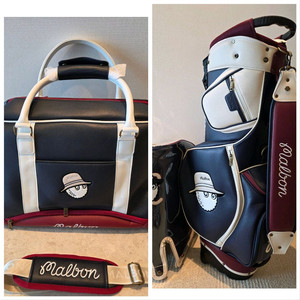 국내당일발송 말본골프백 캐디백 보스턴백 세트 네이비 이미지