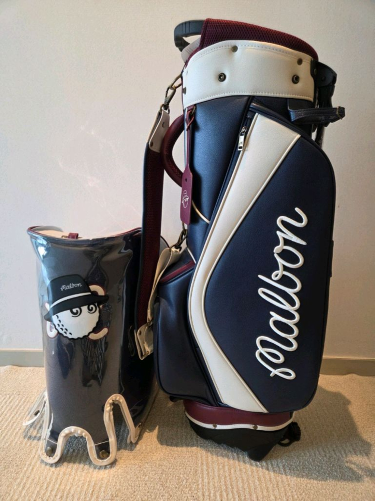 국내당일발송 말본골프백 캐디백 보스턴백 세트 네이비 이미지