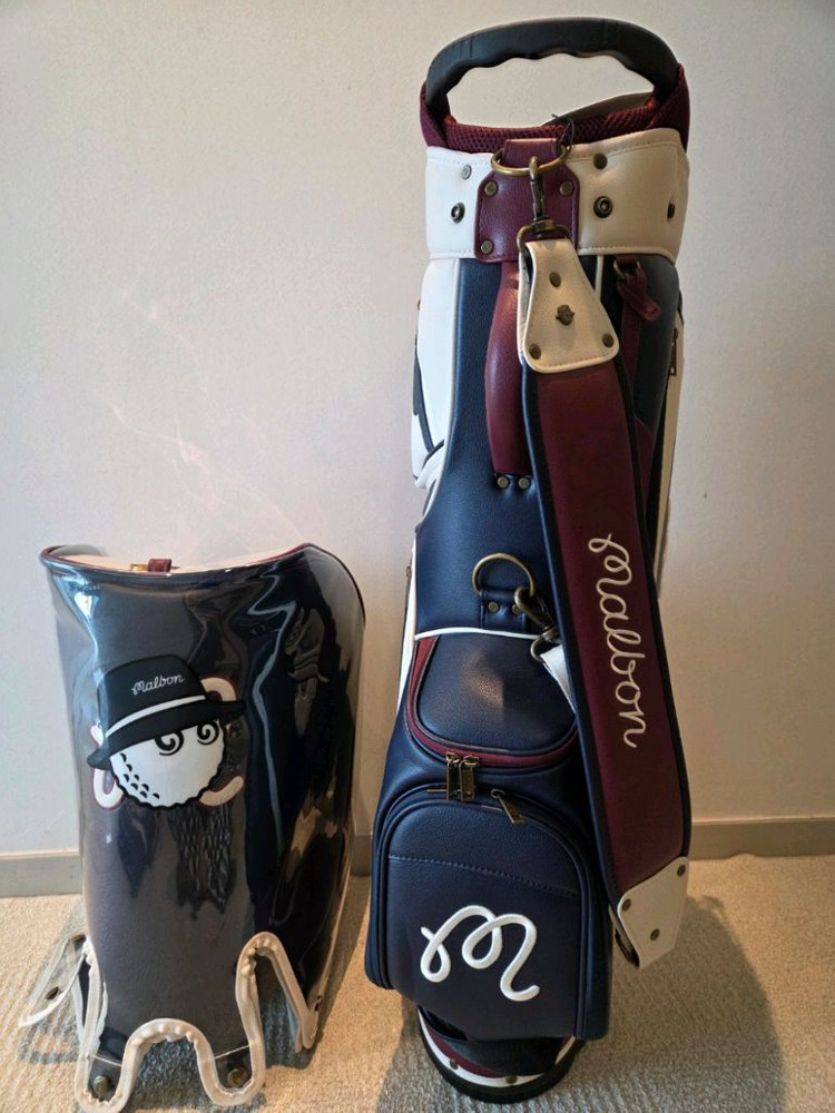 국내당일발송 말본골프백 캐디백 보스턴백 세트 네이비 이미지