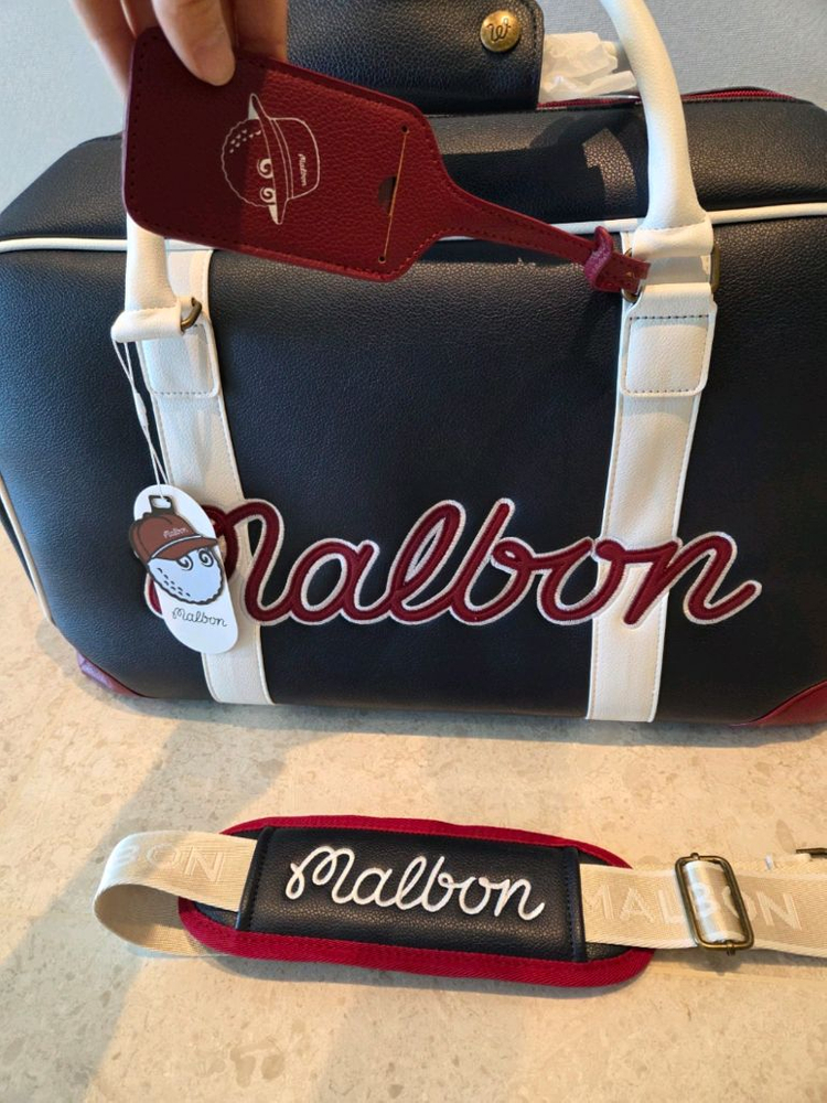 국내당일발송 말본골프백 캐디백 보스턴백 세트 네이비 이미지