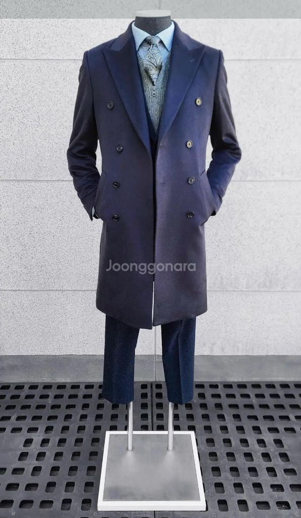 크리스 크리스티 / 이태리 캐시미어 100% 컬렉션 무드 더블 브레스티드 코트 / 100[100-105] 이미지