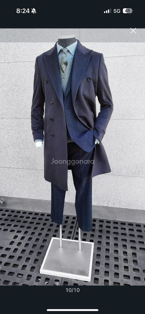 크리스 크리스티 / 이태리 캐시미어 100% 컬렉션 무드 더블 브레스티드 코트 / 100[100-105] 이미지