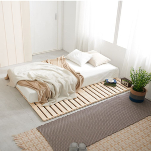 매트리스+깔판 원목 매트 바닥 낮은 저상형 접이식 침대 이미지
