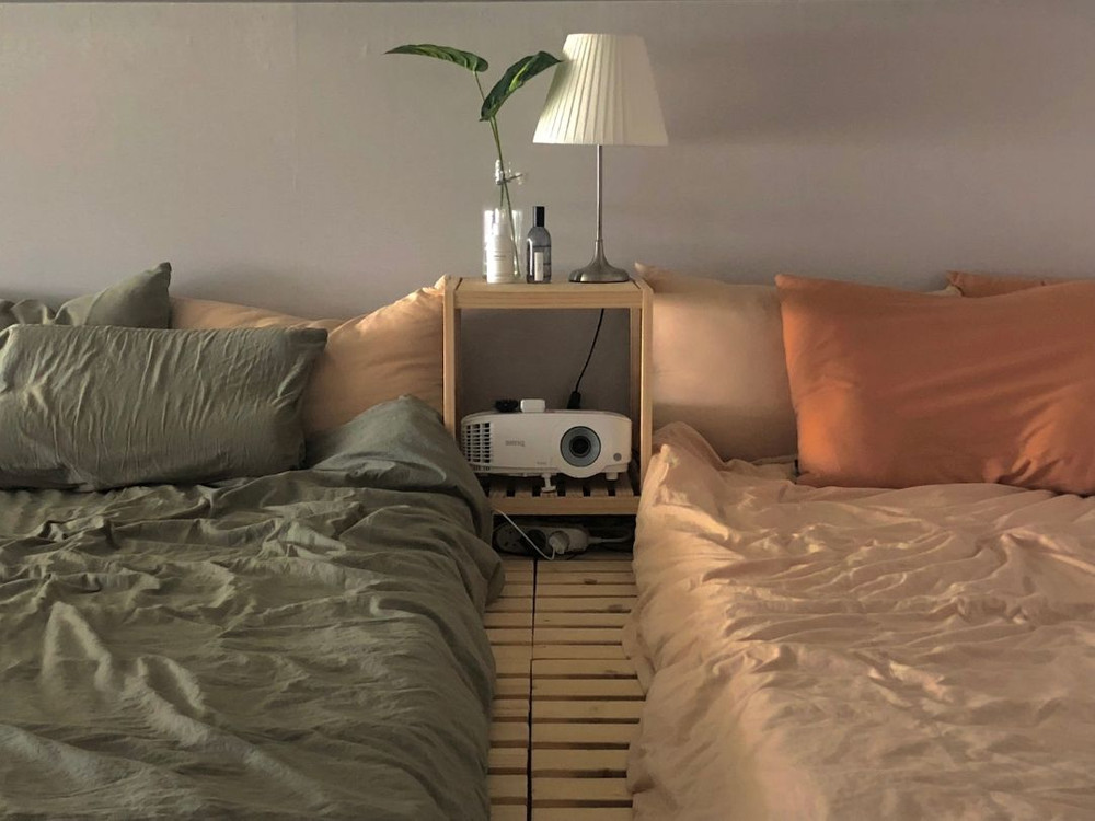 매트리스+깔판 원목 매트 바닥 낮은 저상형 접이식 침대 이미지