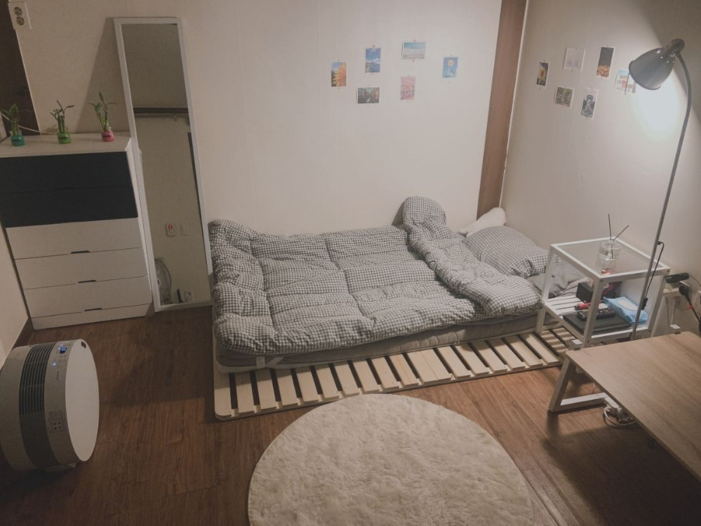 매트리스+깔판 원목 매트 바닥 낮은 저상형 접이식 침대 이미지