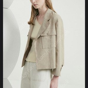 한섬 타임 린넨 크롭 자켓 이미지