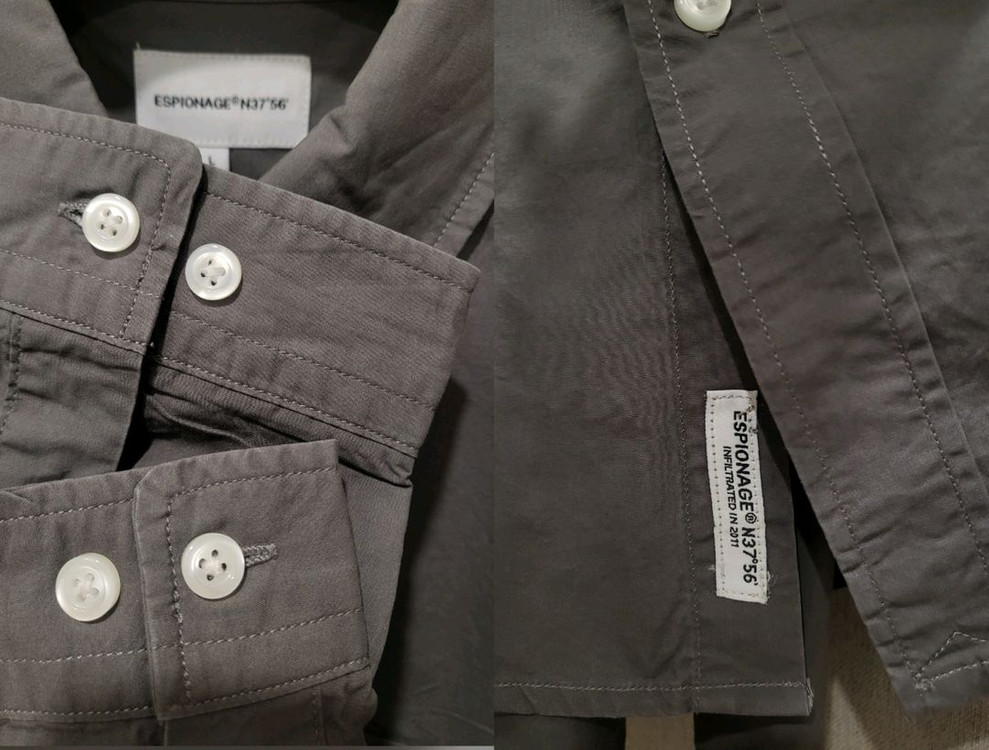 택포 새상품#에스피오나지 페이퍼 코튼 셔츠 주우재 ESPIONAGE 무신사 남방 이미지