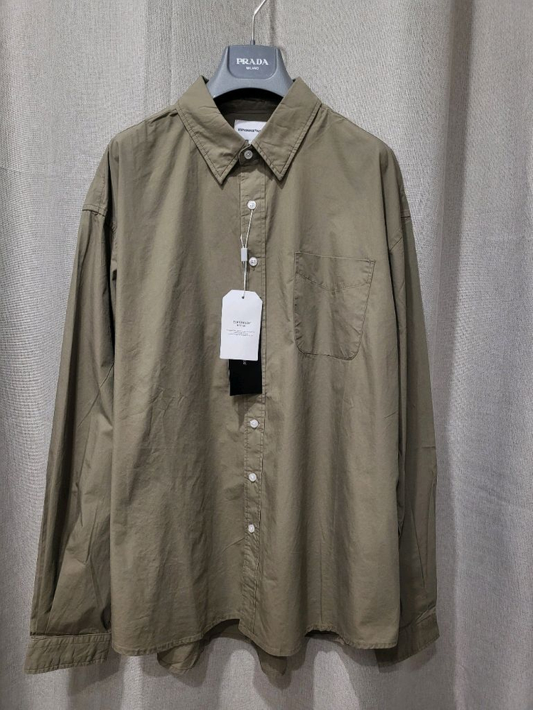 택포 새상품#에스피오나지 페이퍼 코튼 셔츠 주우재 ESPIONAGE 무신사 남방 이미지