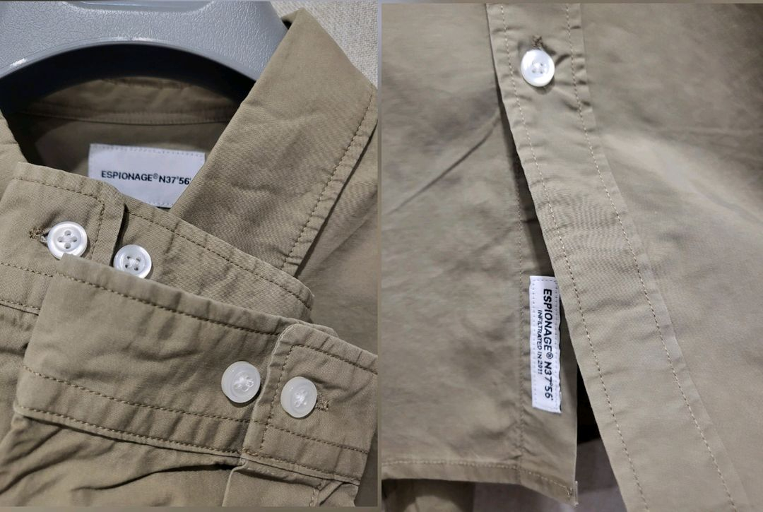 택포 새상품#에스피오나지 페이퍼 코튼 셔츠 주우재 ESPIONAGE 무신사 남방 이미지