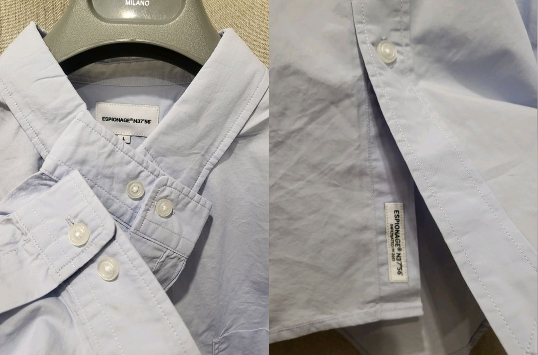 택포 새상품#에스피오나지 페이퍼 코튼 셔츠 주우재 ESPIONAGE 무신사 남방 이미지