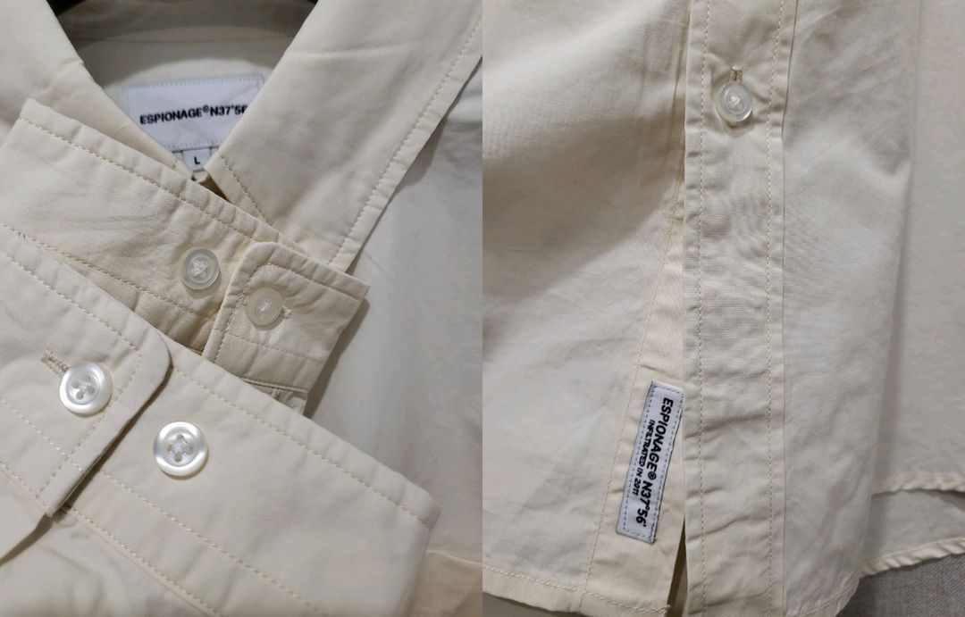 택포 새상품#에스피오나지 페이퍼 코튼 셔츠 주우재 ESPIONAGE 무신사 남방 이미지