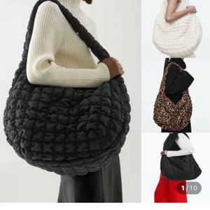 코스 퀼팅 오버사이즈 가방 블랙 이미지