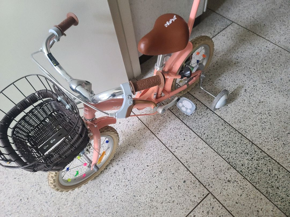 삼천리 딩고 유아 14인치 보조바퀴 부모 핸들 구성 자전거 이미지