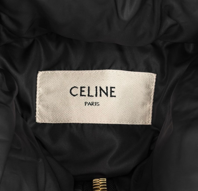 [34] 셀린느 여성 자수로고 트리오페 패딩 조끼 블랙 이미지