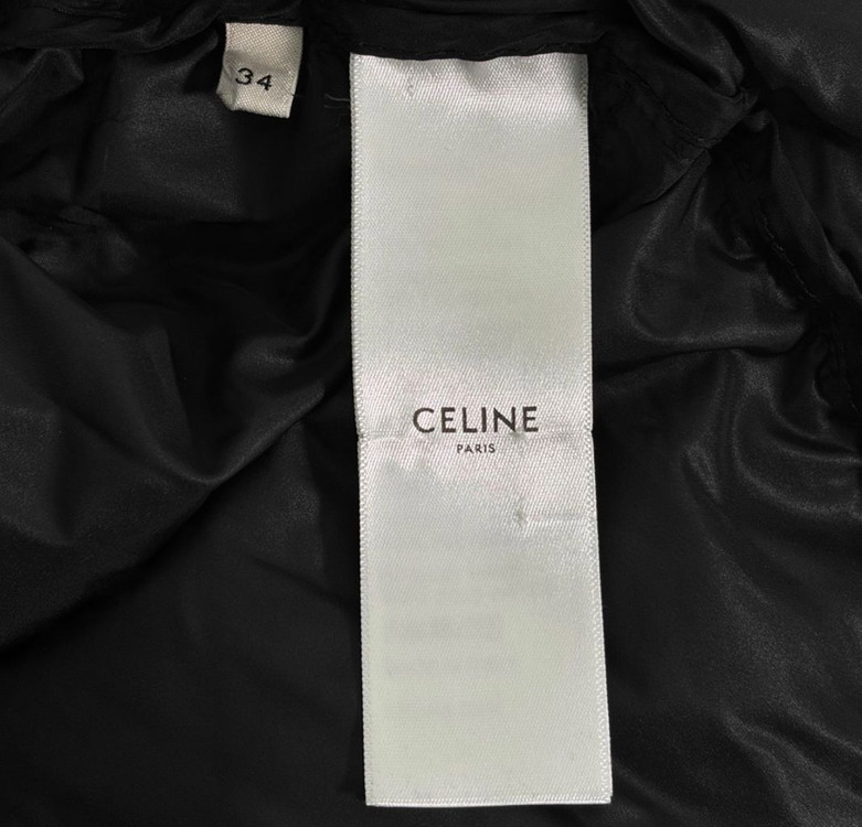 [34] 셀린느 여성 자수로고 트리오페 패딩 조끼 블랙 이미지