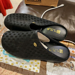 기차표 패턴 슬리퍼 이미지