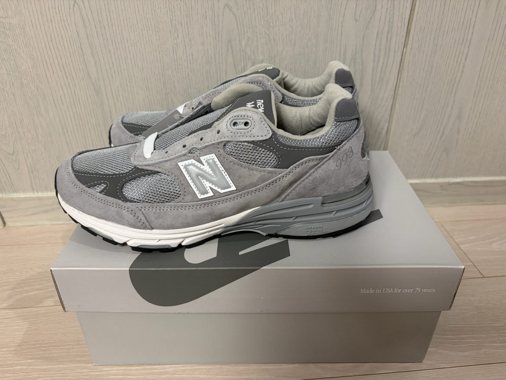 정품 뉴발란스 993 그레이 260 미시착 (실착 0회) 새제품 새상품 이미지