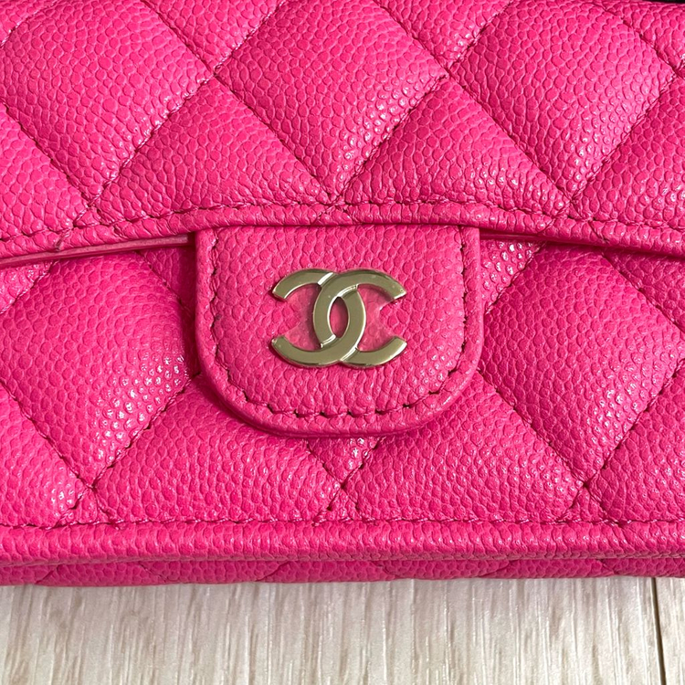 샤넬 클래식 캐비어 3단지갑 푸시아핑크 내장칩 새제품 이미지